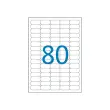 25 Planches d'étiquettes enlevables laser35,6x16,9 mm 2000 étiq/boîte