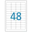 25 Planches d'étiquettes enlevables laser45,7x21,2 mm 1200 étiq/boîte
