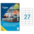 25 Planches d'étiquettes enlevables laser63,5 x29,6 mm 675 étiq/boîte