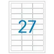 25 Planches d'étiquettes enlevables laser63,5 x29,6 mm 675 étiq/boîte