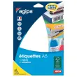 16 Planches d'&eacute;tiquettes multi-usages 48,5x18,5 mm, blanc - 448 &eacute;tiq 