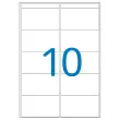 16 Planches d'&eacute;tiquettes multi-usages 38,5x65 mm, blanc, 160 &eacute;tiq. 