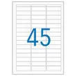 16 Planches d'&eacute;tiquettes multi-usages 12,8x38 mm, blanc - 720 &eacute;tiq. 