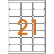 100 Planches d'étiquettes laser 63,5 x 38,1mm soit 2100 étiq/boîte - APLI