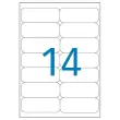 20 Planches d'&eacute;tiquettes transparentes L99,1xH38,1 mm 280 &eacute;tiq/bo&icirc;te 