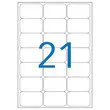 20 Planches d'&eacute;tiquettes transparentes 63,5x38,1 mm, 420 &eacute;tiq/bo&icirc;te 