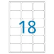 100 Planches d'étiquettes laser L63,5 x H46,6 mm soit 1800 étiq/boîte