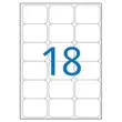 100 Planches d'étiquettes laser L63,5 x H46,6 mm soit 1800 étiq/boîte