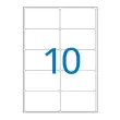 100 Planches d'étiquettes laser L99,1xH57 mm soit 1000 étiq/boîte