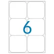 100 Planches d'&eacute;tiquettes laser L99,1xH93,1 mm soit 600 &eacute;tiq/bo&icirc;te 