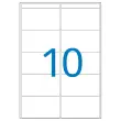 100 Planches d'étiquettes laser L199,6x H 143,5 mm soit 200 étiq/boîte