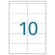 100 Planches d'étiquettes laser L199,6x H 143,5 mm soit 200 étiq/boîte