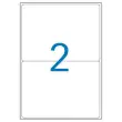 20 Planches d'étiquettes inaltérables laser 199,6x143,5 mm 40 étiq blc