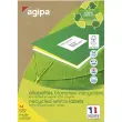 100 Planches d'&eacute;tiquettes laser 100%recycl&eacute;es 38,1 x21,2 mm  6500 &eacute;tiq 