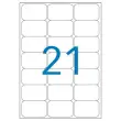 100 Planches d'&eacute;tiquettes laser 100% recycl&eacute;es 63,5X38,1 mm soit 2100 &eacute;tiq 