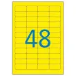20 Planches d'étiquettes inaltérables laser 45,7x21,2mm 960 étiq jaune