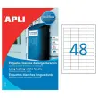 20 Planches d'étiquettes inaltérables laser 45,7x21,2mm 960 étiq. blanc