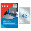 20 Planches d'&eacute;tiquettes inalt&eacute;rables laser 45,7x21,2mm 960 &eacute;tiq. argent 