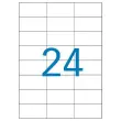 100 Planches d'&eacute;tiquettes laser 70x 37mm soit 2400 &eacute;tiq/bo&icirc;te 