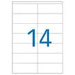 100 Planches d'étiquettes copieurs 105x42 mmsoit 1400 étiq/boîte