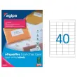 100 Planches de mini &eacute;tiquettes 45,7x 25,4mm soit 4000 &eacute;tiq/bo&icirc;te 
