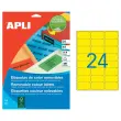 20 Planches d'&eacute;tiquettes L63,5xH33,9 mm 480 &eacute;tiq/ bo&icirc;te, jaune 
