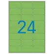 20 Planches d'étiquettes L63,5xH33,9 mm 480 étiq/ boîte,vert
