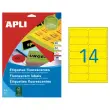 20 Planches de 280 étiquettes fluorescentes 99,1x38,1 jaune fluorescent