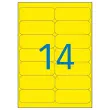 20 Planches de 280 étiquettes fluorescentes 99,1x38,1 jaune fluorescent