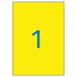 20 Planches étiquettes fluorescentes - 210x297 - Jaune - APLI