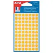 Gommettes rondes - Ø8mm - Jaune - APLI