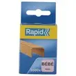 5000 Agrafes Bébé cuivrées pour agrafeuses de bureau - 4 mm - RAPID