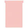 100 Fiches T pour planning - Taille 4 - Rose - NOBO