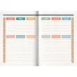 Agenda journalier  Techno - 12,5x17,5 cm - Bleu - Septembre &agrave; septembre - BOUCHUT GRANDREMY 