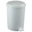 Poubelle &agrave; p&eacute;dale plastique blanc 20 L 
