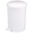Poubelle &agrave; p&eacute;dale plastique blanc 40 L 