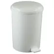 Poubelle &agrave; p&eacute;dale plastique blanc 40 L 