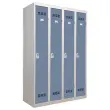 Vestiaire d'atelier 4 colonnes - Gris/bleu - VINCO INDUSTRIES 