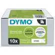 10 Rubans pour titreuse DYMO D1 9mm blanc impression noire 