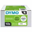10 Rubans pour titreuse DYMO D1 9mm blanc impression noire 