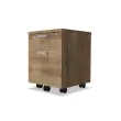 Caisson mobile mélamine 2 tiroirs 1 plumier Chêne veiné