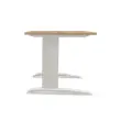 Table 80 x 80 chêne veiné - pieds aluminium Fiducial