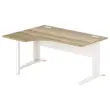 Bureau BUENOS AIRES compact retour à gauche160 x 80 chêne veiné /blanc