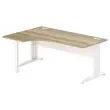 Bureau BUENOS AIRES compact retour &agrave; gauche180 x 80 ch&ecirc;ne vein&eacute;/blanc 