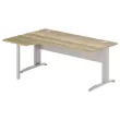 Bureau BUENOS AIRES compact retour à gauche 180 x 80 chêne veiné /alu