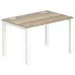 Bureau 120 x 80 ch&ecirc;ne vein&eacute; - pieds blancs 