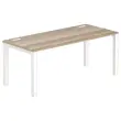 Bureau 180 x 80 ch&ecirc;ne vein&eacute; - pieds  blancs 