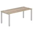 Bureau 180 x 80 chêne veiné - pieds aluminium