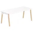 Bureau rectangulaire 180x80 Blanc/ Hêtre Bangkok