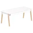 Bureau rectangulaire 180x80 Blanc/ Hêtre Bangkok